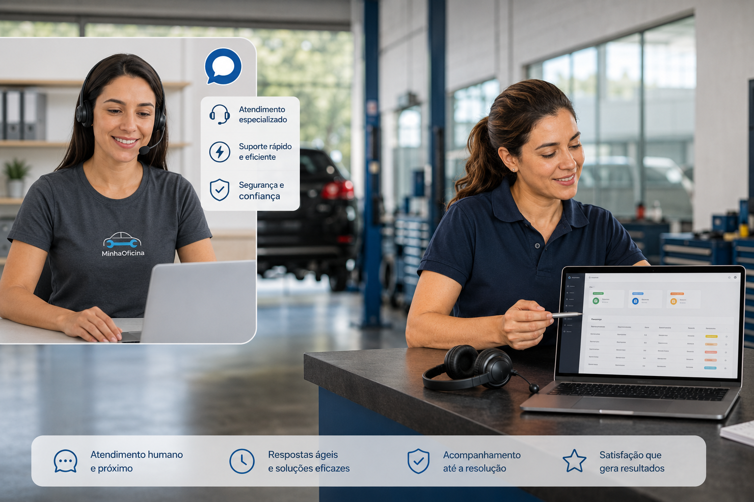 Suporte MinhaOficina para oficina mecânica